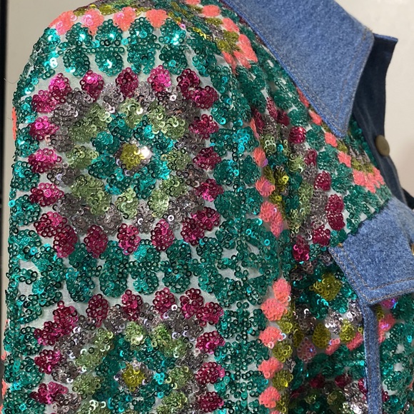Manoush Sequin Denim Jacket - Picture 7 of 14